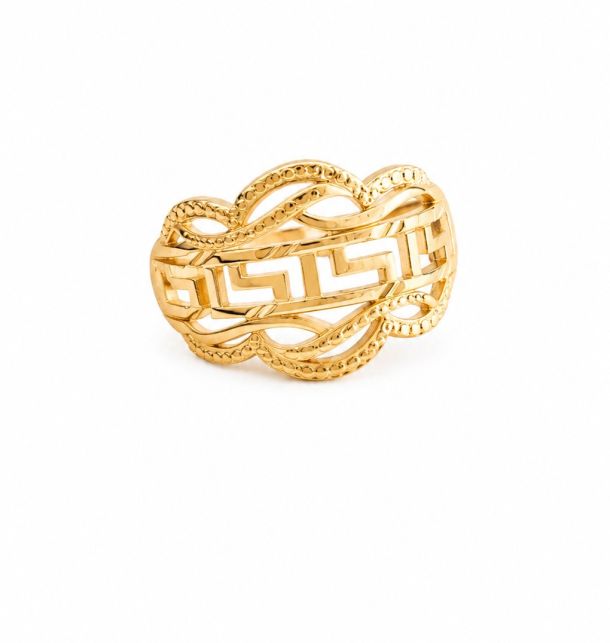 Product Name  Elegant Gold-Plated Geometric Statement Ring for Women